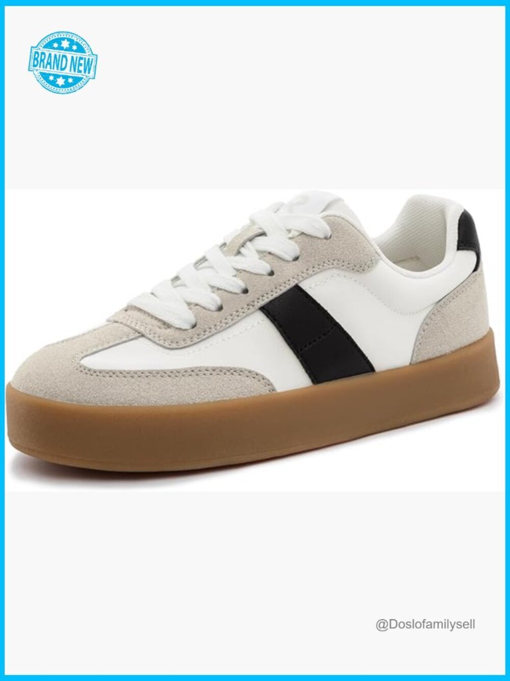 Platform Sneakers Women Retro Fashion Casual Non-Slip Tennis Walking Shoes